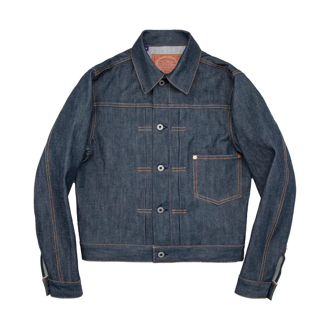 Men's Front Button Trucker Jacket Casual | Contrast Stitching Detail