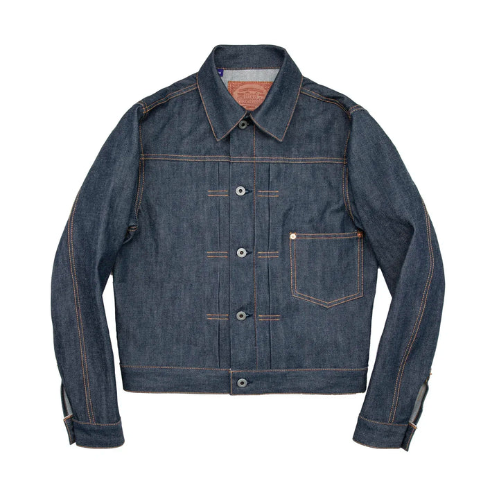 Men's Front Button Trucker Jacket Casual | Contrast Stitching Detail