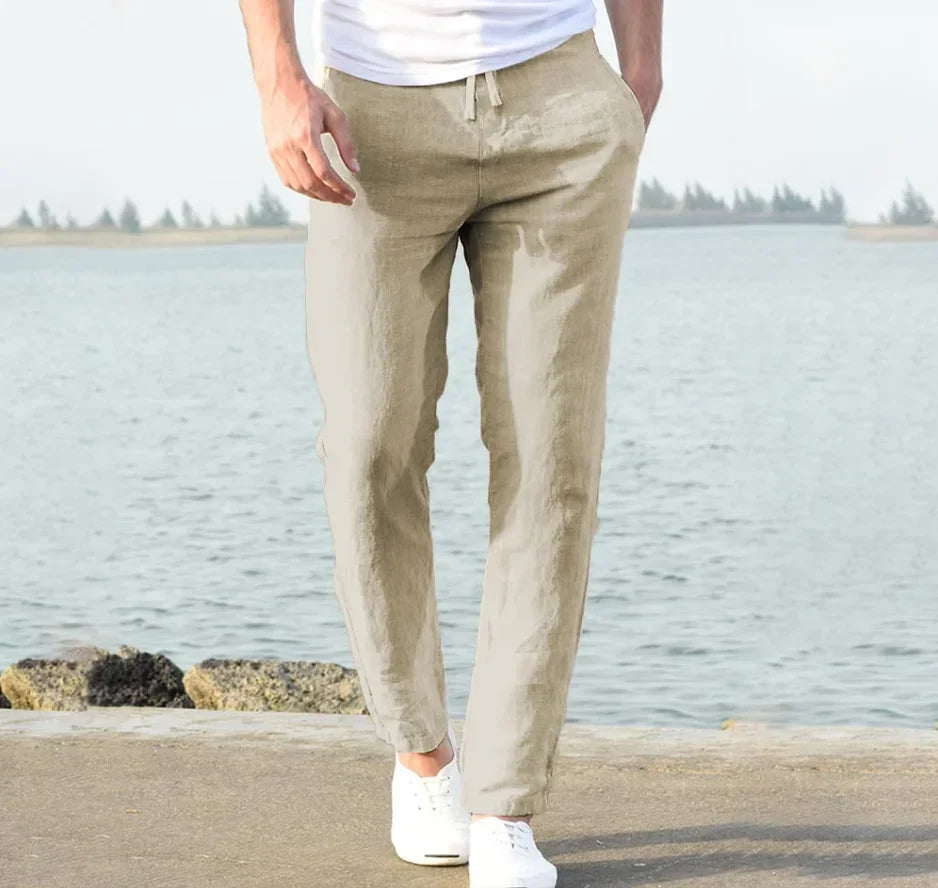 Men's Casual Slim Fit Pants | Straight Leg Everyday Pants