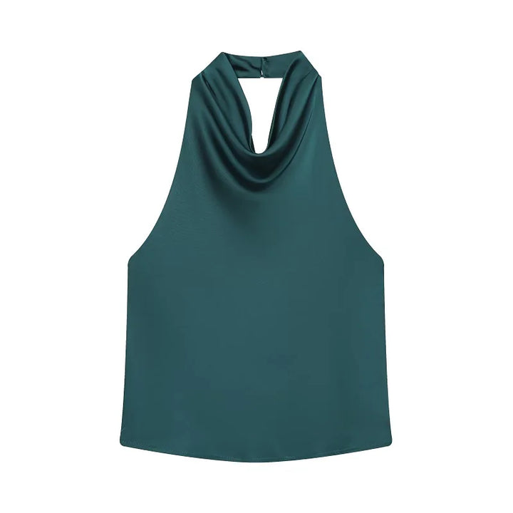 Women's Draped Halter Top Sleeveless | Summer Style