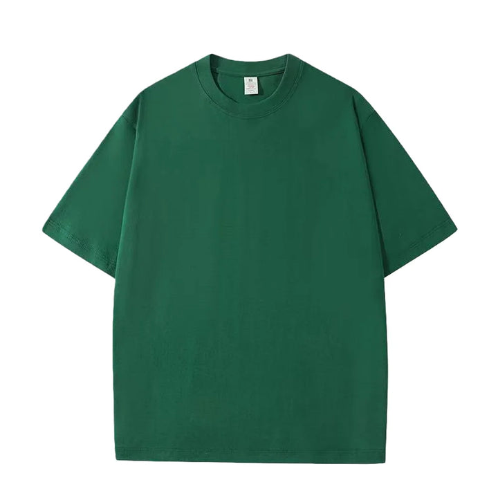 Męski Oversize T-Shirt Casual z Okrągłym Dekoltem i Krótkim Rękawem | Opuszczone Ramiona