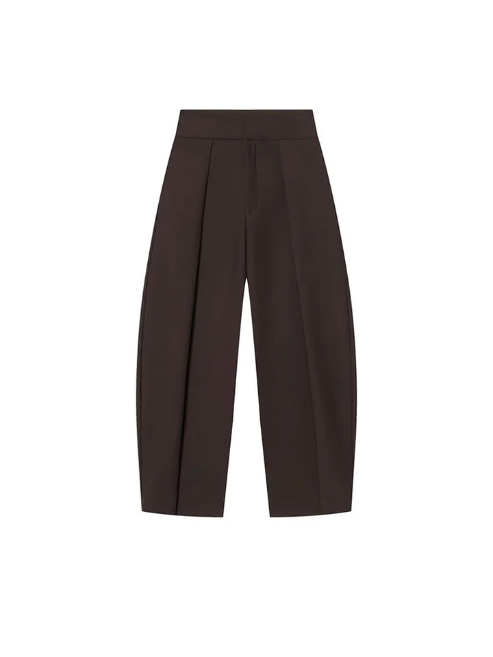Women's High Waist Front Pleats Wide Leg Pants | Slim Fit