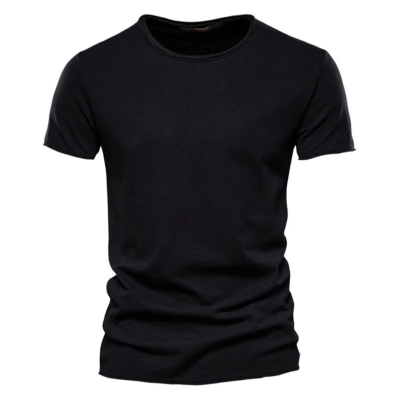 Męski Okrągły Dekolt Krótki Rękaw T Shirt Casual | Slim Fit
