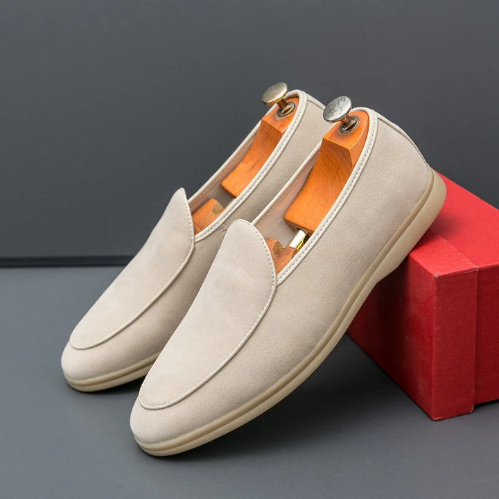 Men's Slip-On Loafers with Contrasting Sole | Minimalist Design