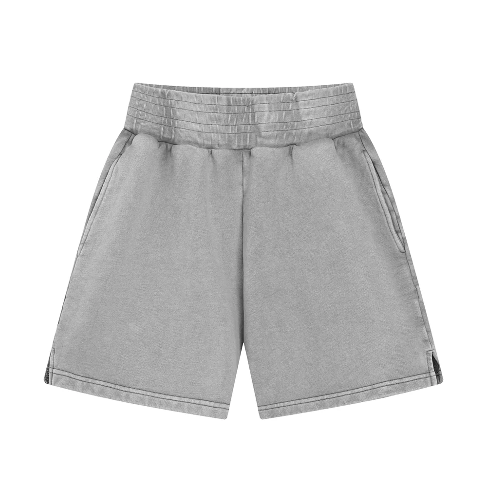 Men's Washed Sweat Shorts with Drawstring Waist | Oversize Fit