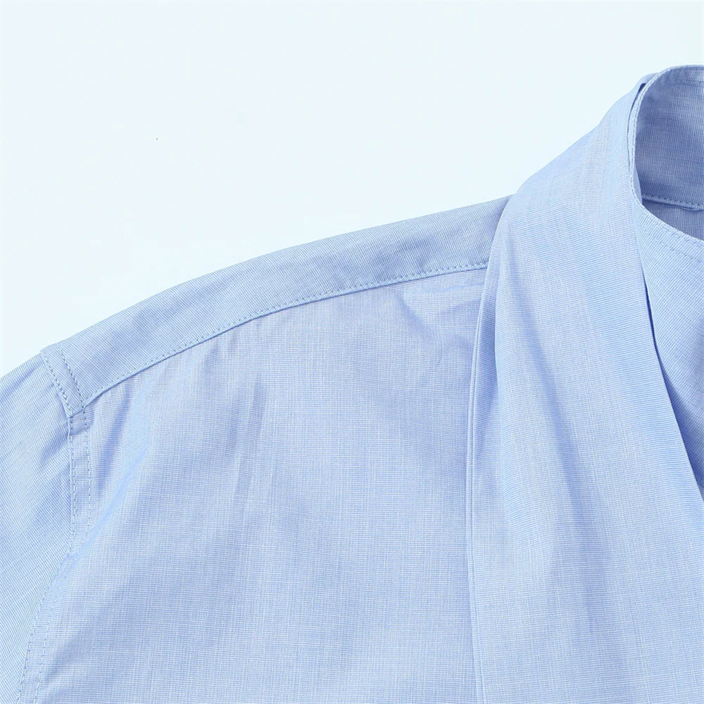 Women's Shirt Long Sleeve High Collar Buttons Tie at Neck Shirt | Loose Fit