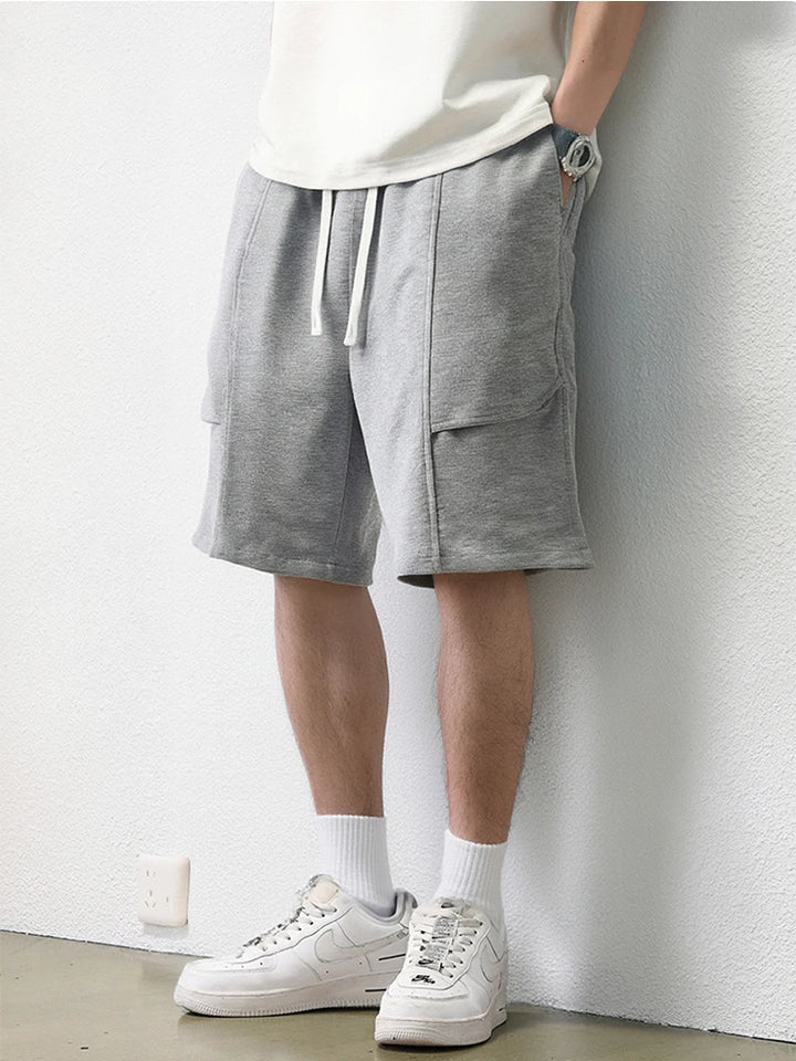 Men's Cargo Sweat Shorts with Drawstring | Relaxed Fit