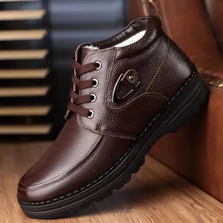 Męskie Sznurowane Buty Średniej Wysokości | Miejski Klasyczny Look