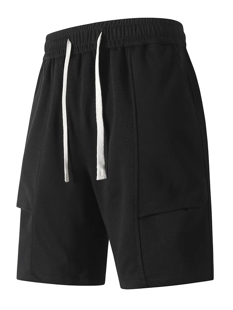 Men's Cargo Sweat Shorts with Drawstring | Relaxed Fit