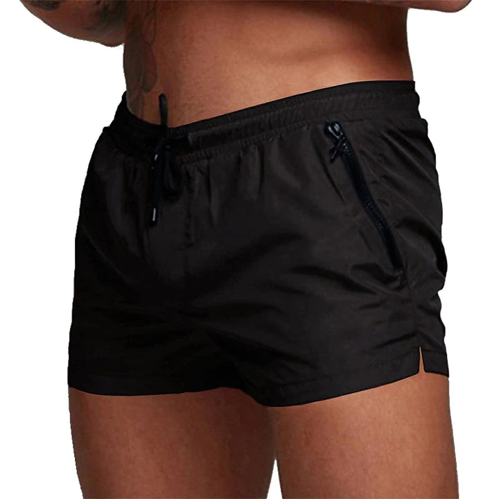 Men's Swim Shorts with Drawstring and Zip Pockets | Sporty Cut