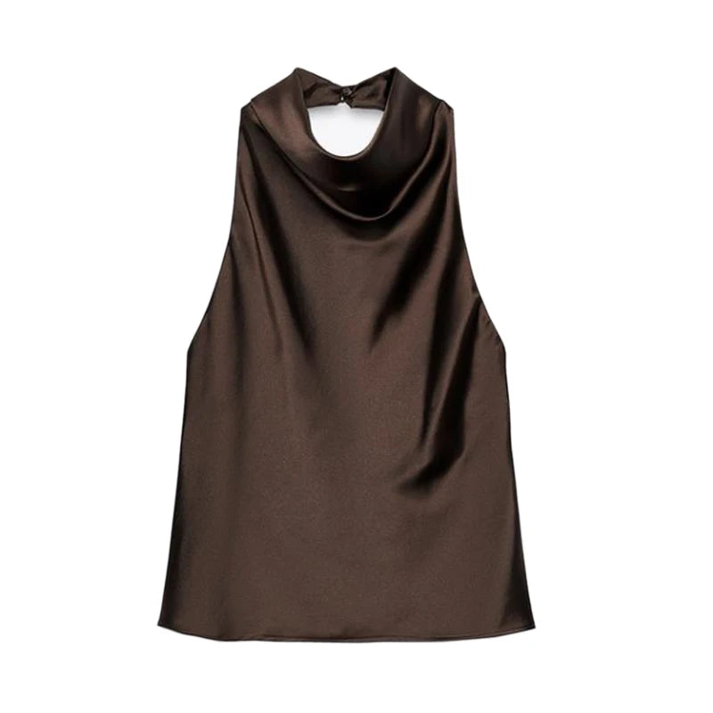 Women's Draped Halter Top Sleeveless | Summer Style