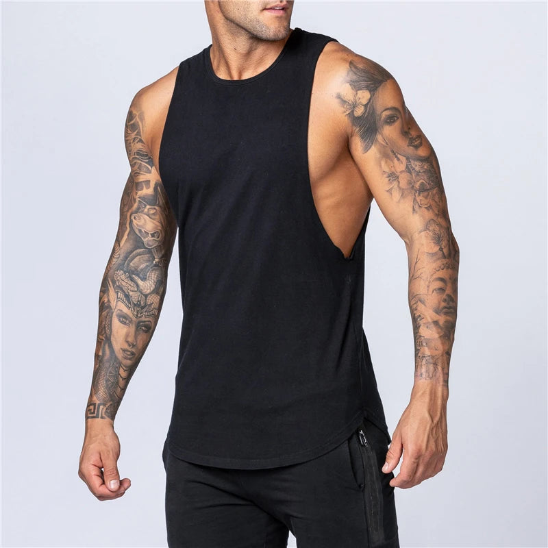 Men's Tank Top | Regular Fit | Deep Cut Sleeveless | Sporty Casual