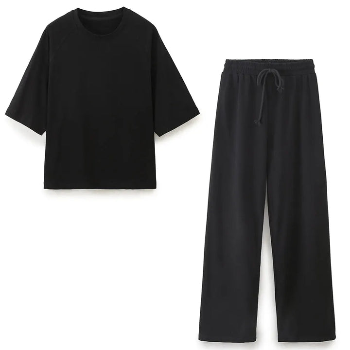 Women's Oversize T-Shirt and Drawstring Pants Two-Piece Set | Lounge Style