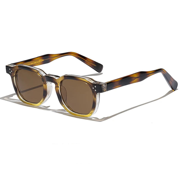 Jaxon | Męskie Retro Kwadratowe Okulary Przeciwsłoneczne