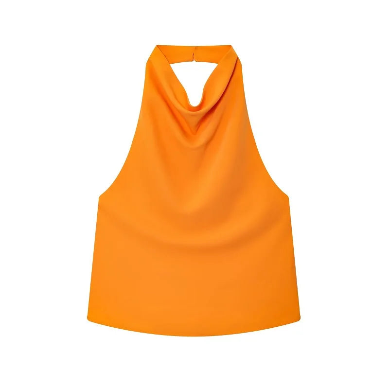 Women's Draped Halter Top Sleeveless | Summer Style