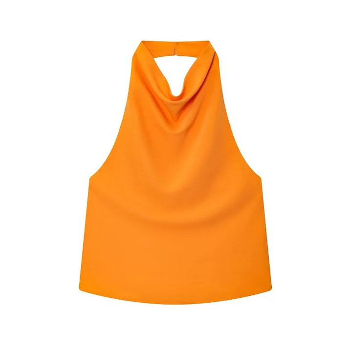 Women's Draped Halter Top Sleeveless | Summer Style