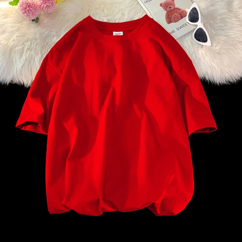 Męski T-shirt Krótki Rękaw z Okrągłym Dekoltem | Luźny Krój