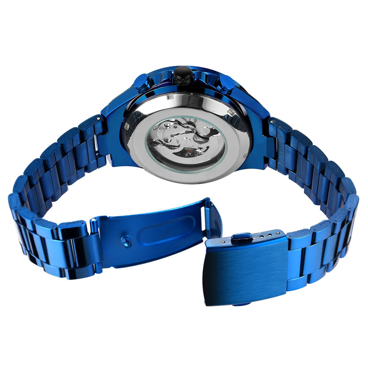 Men's Automatic Watch | Round Case | Skeleton Movement | Sporty-Elegant Style