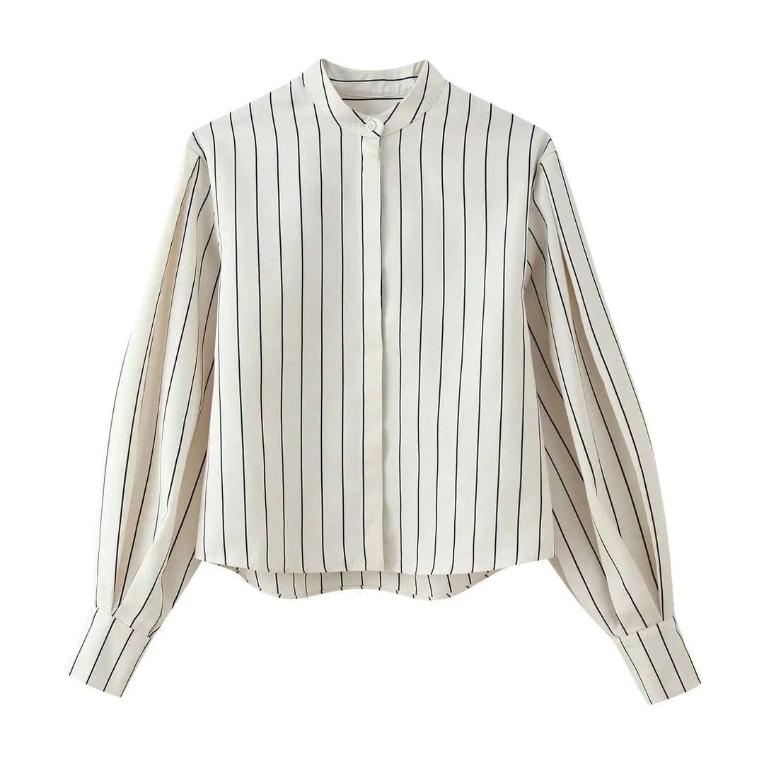 Women's Button-Down Shirt Belts and Wide Pants Two-Piece Set | High Waist