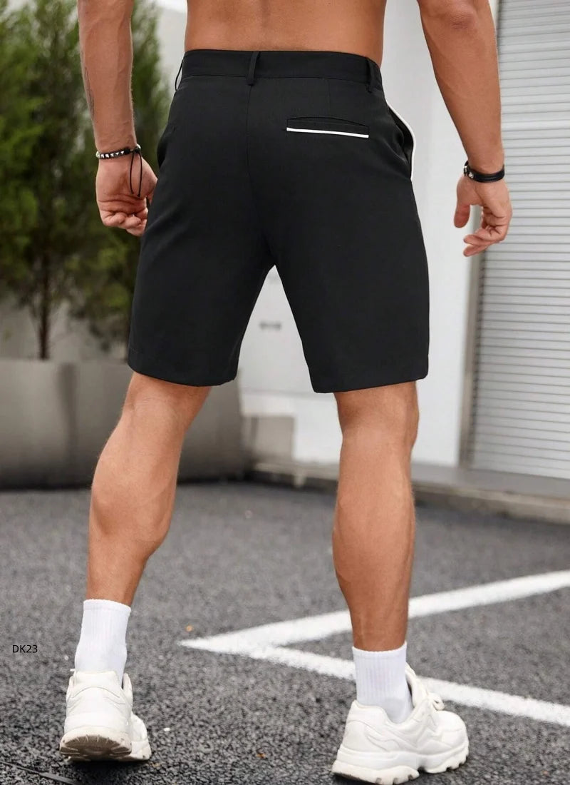 Men's Casual Shorts with Side Stripe | Slim Fit