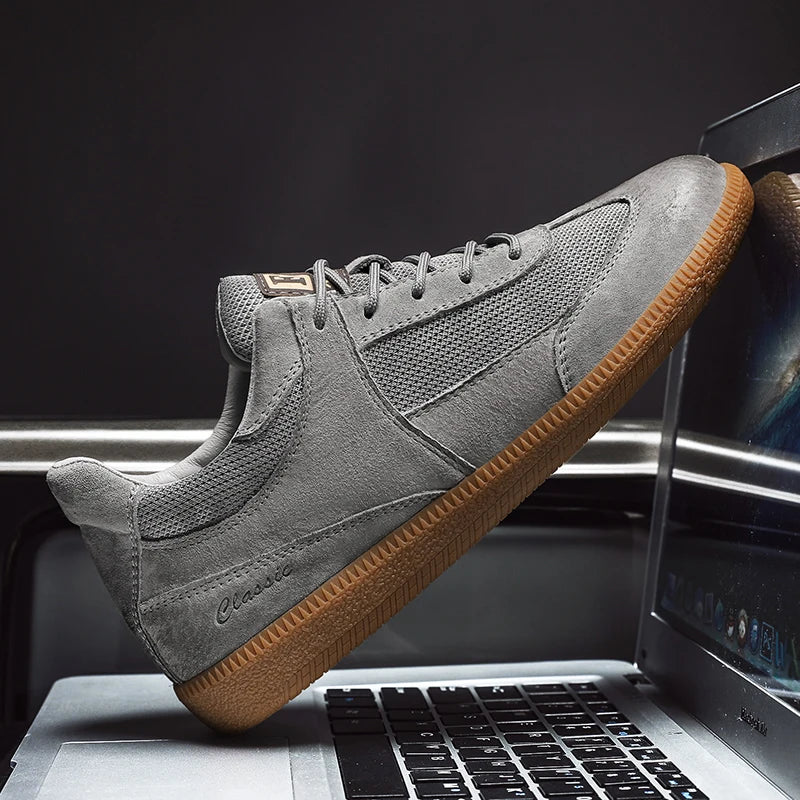 Męskie Sneakersy Sznurowane w Stylu Retro | Styl Uliczny