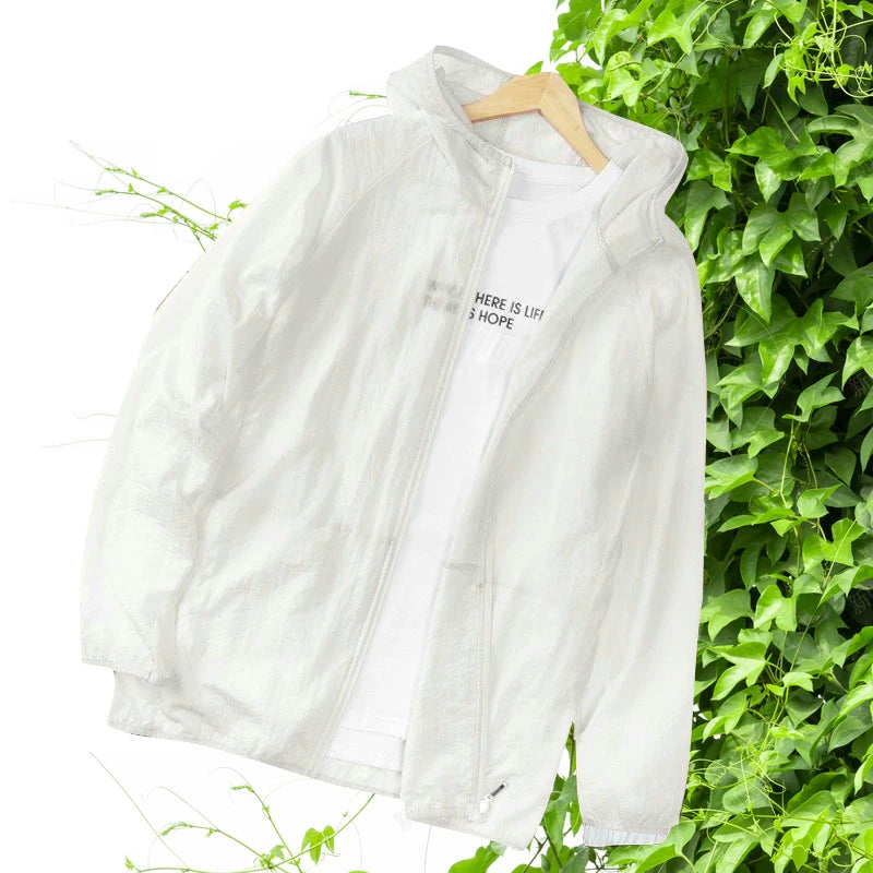Mesh Jacket with Hood and Zipper | Casual Outerwear