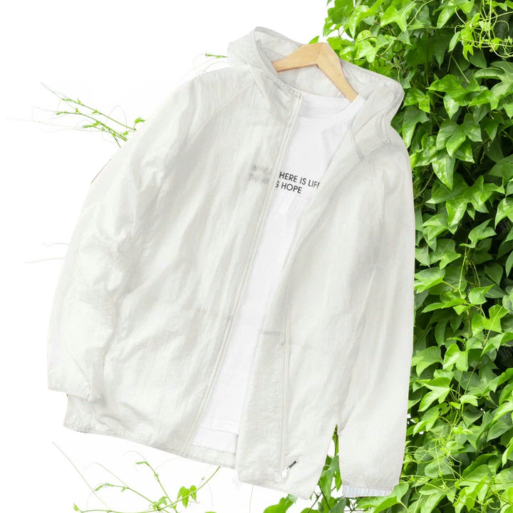 Mesh Jacket with Hood and Zipper | Casual Outerwear