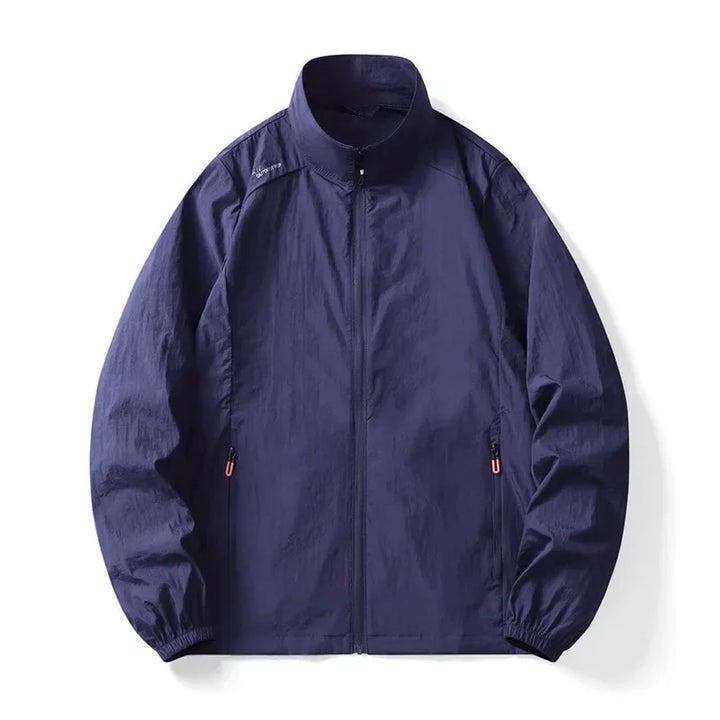 Men's Casual Jacket | Regular Fit | Zipper and Stand Collar | Lightweight Transitional Jacket