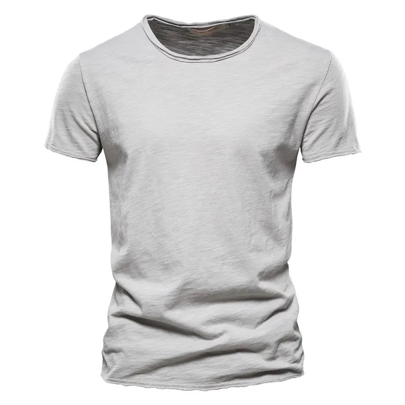 Męski Okrągły Dekolt Krótki Rękaw T Shirt Casual | Slim Fit
