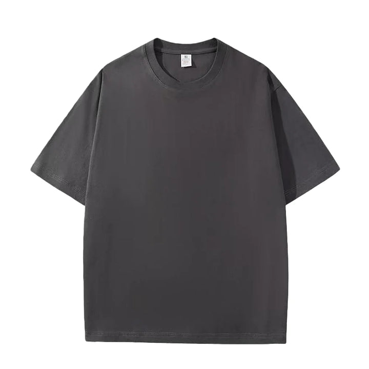 Męski Oversize T-Shirt Casual z Okrągłym Dekoltem i Krótkim Rękawem | Opuszczone Ramiona