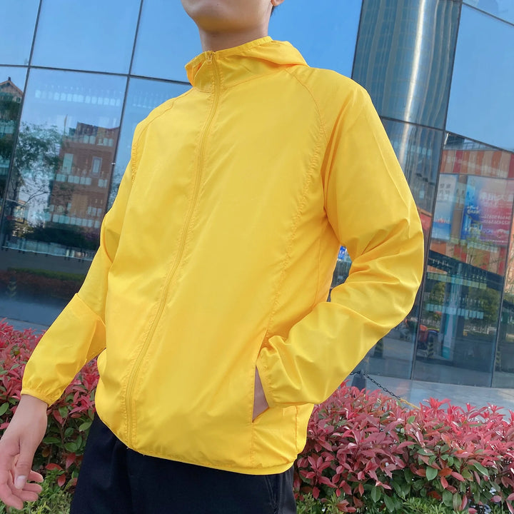Men's Sun Protection Jacket | Regular Fit | Hood and Zipper | Outdoor