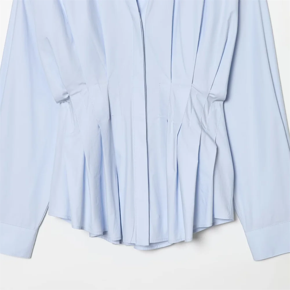 Women's Button-Up Shirt with Collar Long Sleeve | Minimalist