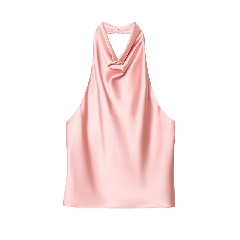 Women's Draped Halter Top Sleeveless | Summer Style