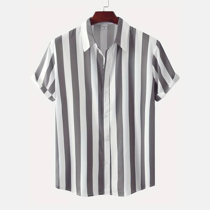 Kamil | Men's Striped Short-Sleeve Shirt with a Relaxed Fit