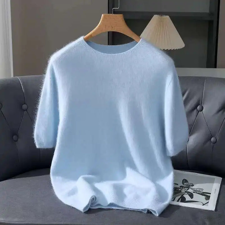 Men's Sweater with Round Neck and Short Sleeves | Casual Fit