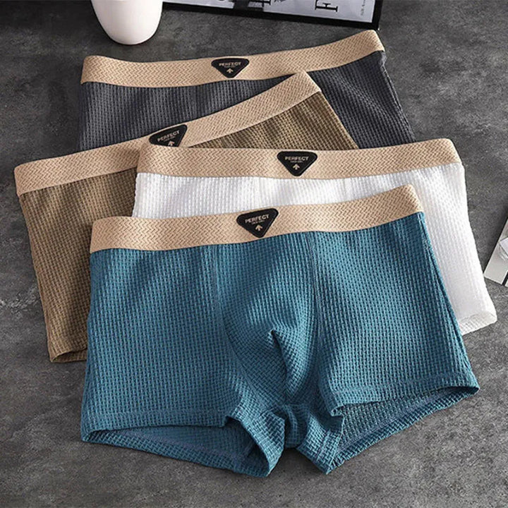 Men's Waffle Texture Boxer Briefs Set | Everyday Use