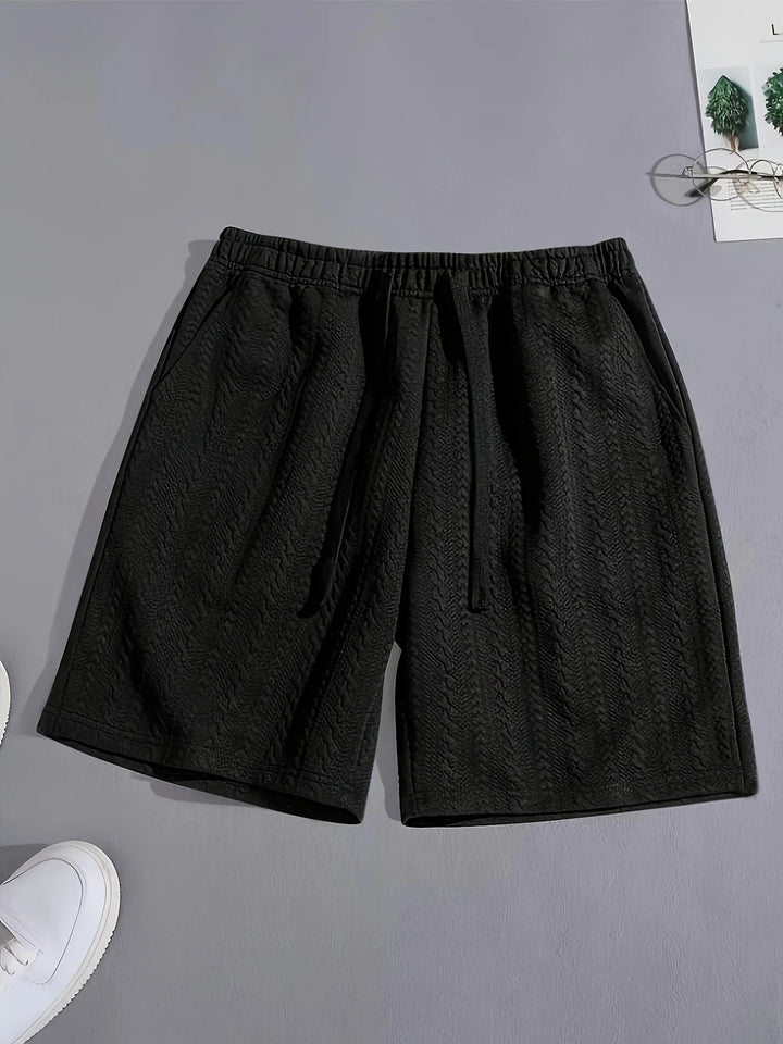 Men's Textured Drawstring Shorts | Relaxed Fit