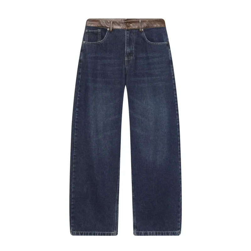 Women's Set with Short Jacket with Contrast Trim and Wide-Leg Pants | Streetwear Style