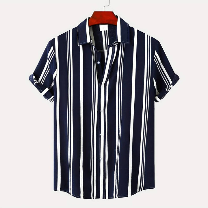 Kamil | Men's Striped Short-Sleeve Shirt with a Relaxed Fit