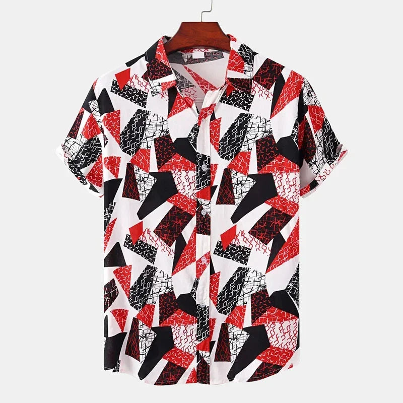 Szymon | Men's Hawaiian Patchwork Shirt