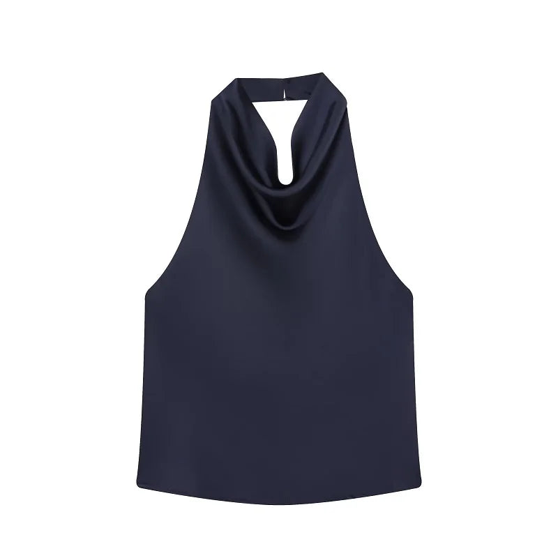Women's Draped Halter Top Sleeveless | Summer Style