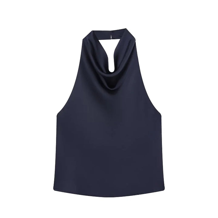 Women's Draped Halter Top Sleeveless | Summer Style