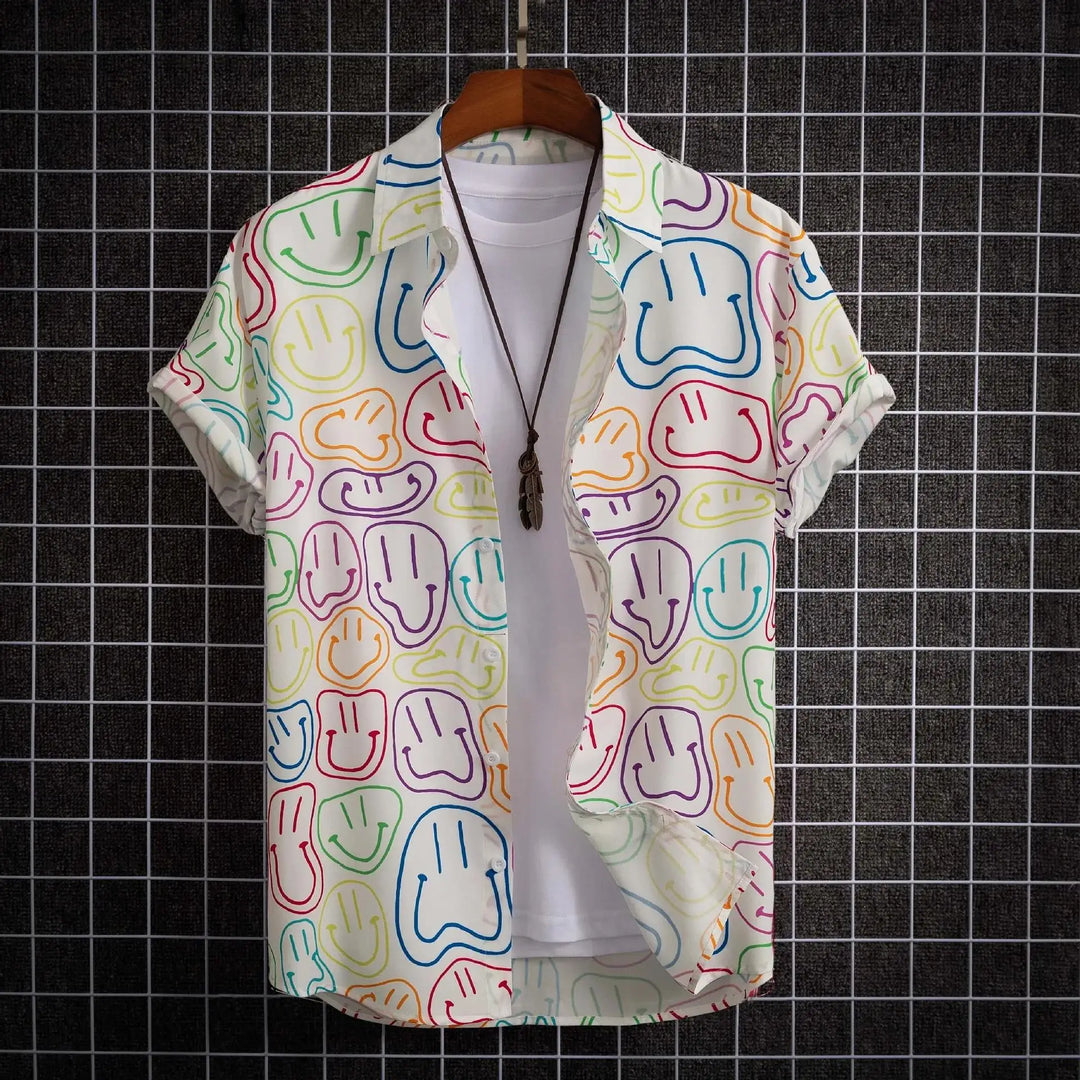 Norbert | Men's Hawaiian Shirt with a Flamingo Pattern and a Relaxed Fit