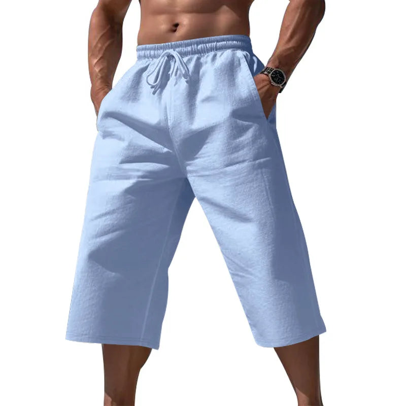 Men's Knee-Length Shorts with Drawstring | Casual Summer Shorts