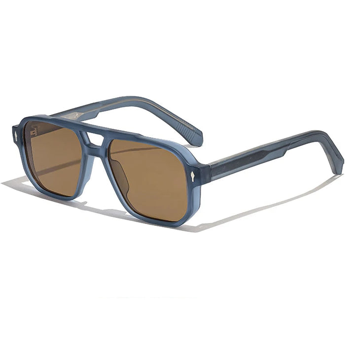 Szymon | Sunglasses with a Straight Top Line and Double Bridge for Women and Men