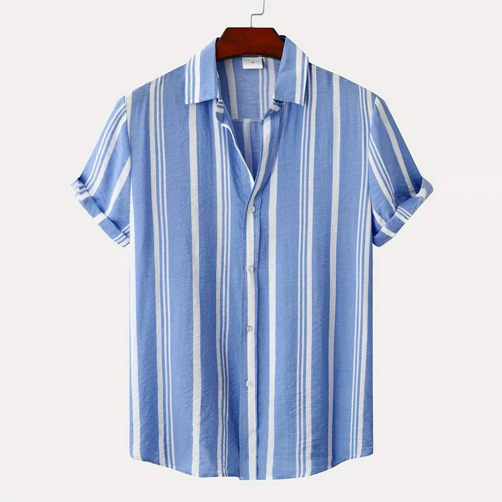 Kamil | Men's Striped Short-Sleeve Shirt with a Relaxed Fit