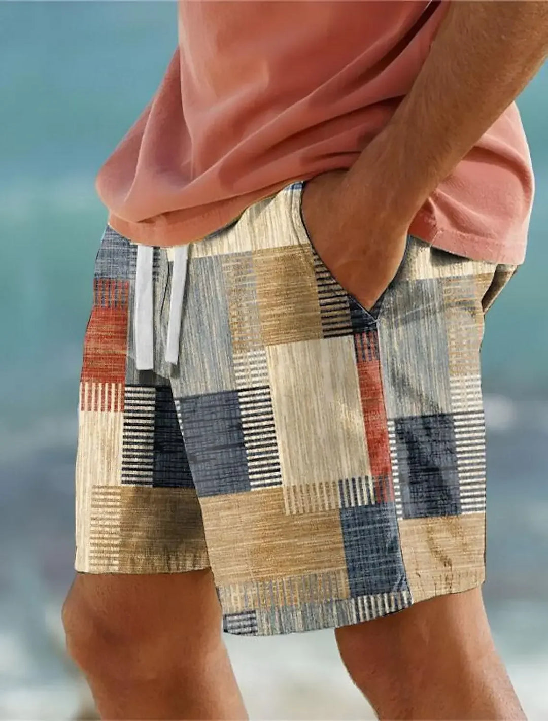 Miłosz | Men's Patchwork Beach Shorts