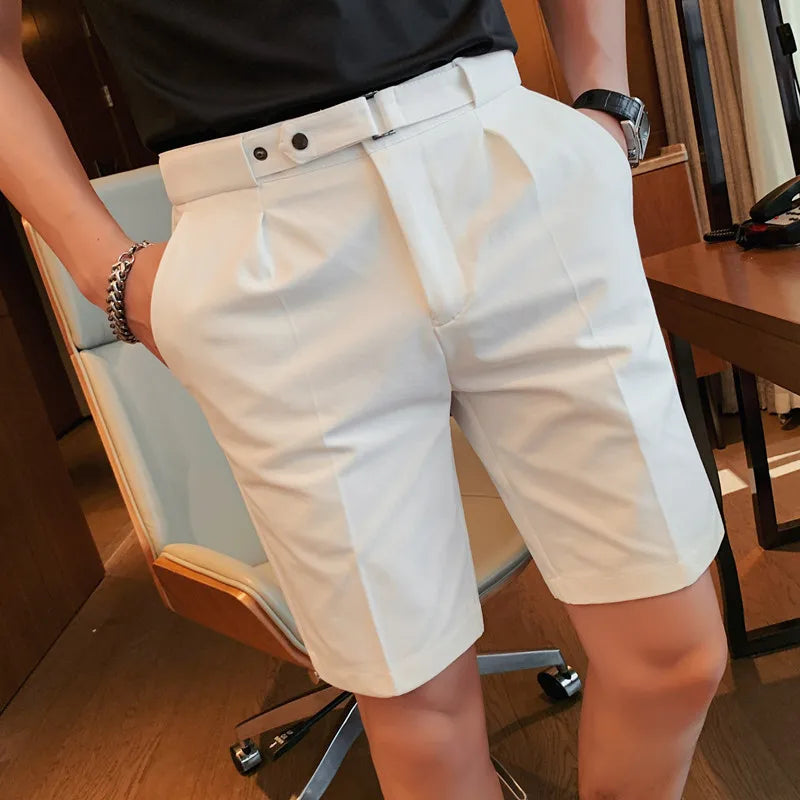 Men's Pleated High-Waisted Shorts | Tailored Fit