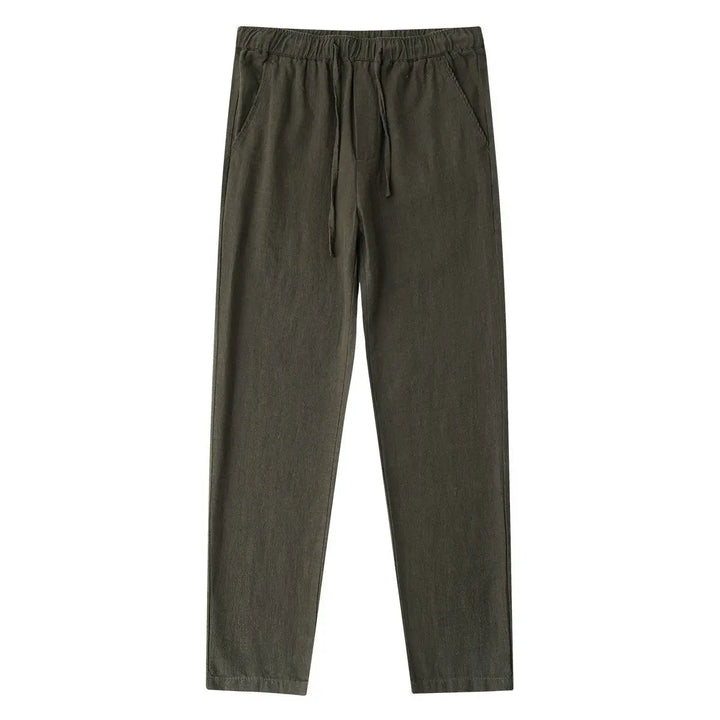 Men's straight-leg pants with a drawstring waist | Side pockets