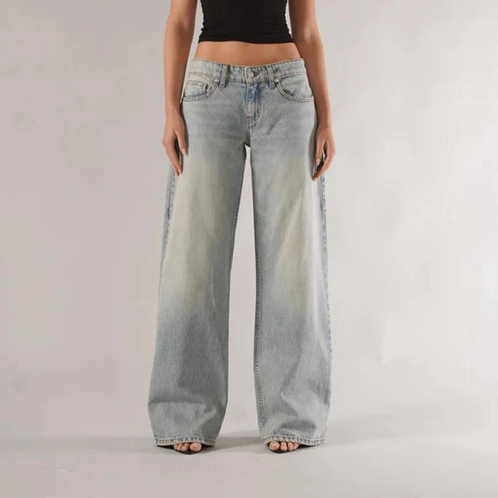 Women's Low Rise Wide Leg Casual Pants | Loose Fit